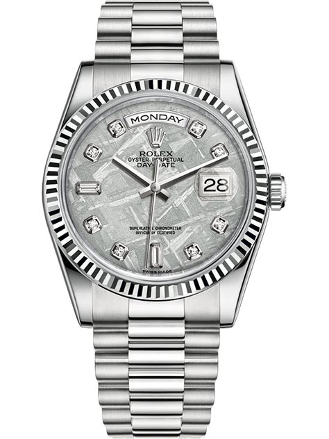 rolex day-date 36 white gold diamond|Rolex Day-Date puzzle dial.